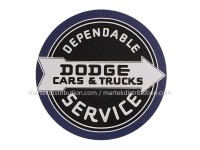 Enseigne Dodge Ronde 12" Service